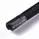 PVCチューブラー合成ゴムコード  中空パイプ  グリッターパウダー付き  ブラック  5.5mm  穴：2.5mm  約54.68ヤード（50m）/バンドル RCOR-T002-02A-01-3