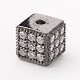 Micro cubo de latón pavimentan abalorios de circonio cúbico X-ZIRC-K015-07B-1