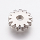 Entretoises de perles en laiton avec zircone cubique de micro pave ZIRC-E143-21-2