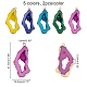 SUPERFINDINGS 5 Colors Druzy Resin Pendants RESI-FH0001-24-2
