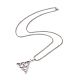 Alloy Trinity Knot Pendant Necklace with 201 Stainless Steel Box Chains NJEW-E016-13AS-2