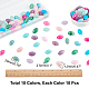 Nbeads 100 шт. 10 цвета овальные акриловые бусины с имитацией драгоценных камней OACR-NB0001-18-5