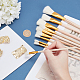GORGECRAFT 10 Styles Gilding Brush Gold Leaf Hair Duster Paint Brushes Set Edible Gold Leaf flakes Metallic Foil Paint Brush for Art Crafts Supplies Painting Jewelry Making AJEW-GF0003-51-3