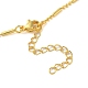 Rack Plating Brass Column & Round Ball Chain Necklaces NJEW-K256-03G-3