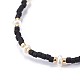 Bracelets réglables de perles tressées avec cordon en nylon X-BJEW-P256-A01-4