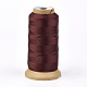 ポリエステル糸  カスタム織りジュエリー作りのために  ココナッツブラウン  1mm  約230m /ロール NWIR-K023-1mm-13-1