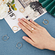 SUPERFINDINGS 8Pcs 4 Style Rack Plating Brass Open Cuff Ring Settings KK-FH0006-84-3