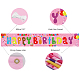 Полиэстер висит баннеры детский день рождения AJEW-WH0190-002-4
