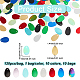 OLYCRAFT 1200Pcs/10 Bags 10 Colors Oval Sequin Paillettes 1.4mm Hole PVC Craft Loose Sequins PVC Laser Paillettes Colorful Sequins Craft Paillettes Loose Sequins for Jewelry Making DIY Sewing Crafts DIY-OC0010-58-2