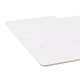 Nbeads厚紙紙ヘアクリップディスプレイカード  ホワイト  11.5x6.65x0.02cm CDIS-NB0001-14A-4