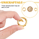 Unicraftale 3 шт. 3 стиля ионного покрытия (ip) 304 пружинных кольца из нержавеющей стали STAS-UN0033-63-2