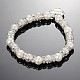 Cœur perle de verre ronde perles bracelets de mariage tronçon X-BJEW-JB01926-01-3