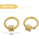 BENECREAT 8pcs 18K Gold Plated Round Screw Carabiner Lock Charms Necklace Link Connector Charms for Bracelet Making KK-BC0004-77-2