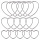 Sunnyclue 1 boîte de 60 anneaux de liaison en forme de cœur en acier inoxydable STAS-SC0004-19-1
