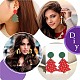 GORGECRAFT 3 Styles Christmas Clay Cutters Polymer Clay Earring Cutter Sets Cutting Dies Jewelry Making Templates Plastic Christmas Trees Santa Hat Stencils Modeling Tools for Earrings Jewelry Making TOOL-GF0003-34-7