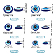 300 Pcs Blue Evil Eye Cabochons CRES-HY0001-05-2