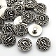 Bottoni automatici con alfabeto smaltato in lega di zinco color argento antico SNAP-N010-86-NR-1