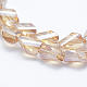 Electroplate Glass Beads Strands EGLA-G018-L-4