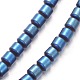 Frosted Electroplated Non-magnetic Synthetic Hematite Bead Strands G-E304-60A-1