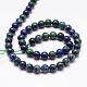 Natural Chrysocolla and Lapis Lazuli Beads Strands G-P132-09-6mm-2