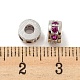 Perles de placage en laiton avec zircone cubique de micro pave KK-A196-04P-3
