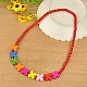 Collane in legno multicolori per bambini NJEW-JN00306-01-2