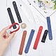 GORGECRAFT 20PCS 5 Colors Reusable Leather Cable Straps Fastening Ties Cord Organizer Pu Leather Cable Clips Wire Management with Alloy Snap Buttons for Travel Home School Office Daily Supplies AJEW-GF0006-41-3
