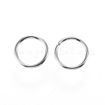 304 Stainless Steel Jump Rings, Open Jump Rings, Stainless Steel Color, 18 Gauge, 10x1mm, Inner Diameter: 8mm