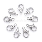 Zinc Alloy Lobster Claw Clasps, Parrot Trigger Clasps, Cadmium Free & Lead Free, Platinum, 10x6mm, Hole: 1mm