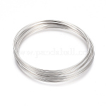 Steel Memory Wire,Bracelets Making,Nickel Free,Platinum,5.5cm,Wire : 18 Gauge,1.0mm,about 10circle/Set