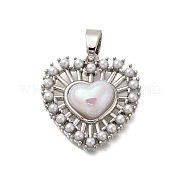 Сердце стойки обшивки латунные подвески KK-I716-19P