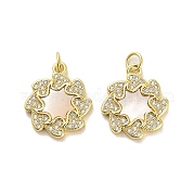 Латунные микропаве прозрачные подвески с фианитом KK-K365-05B-G