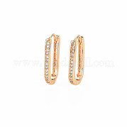 Овальные серьги-кольца из прозрачного циркония KK-S364-280