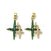 Латунные микро проложить кубического циркония подвески KK-F903-07G
