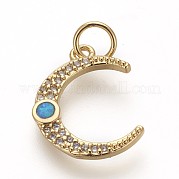 Латунные микро проложить кубического циркония подвески KK-P156-18G-NR