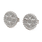304 Stainless Steel Stud Earring Cabochon Settings EJEW-I281-05P