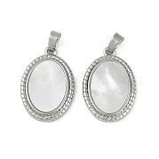 Подвески из латуни из натуральных ракушек KK-Z078-15P