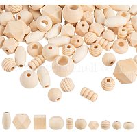 340 Pcs] Natural Wooden Beads 7 Sizes 8mm to 20 mm Beads for Crafts,  Assorted Small to Large Bulk Beads Unfinished Round Bead for Jewelry,  Garland, Macrame, Home Decor & DIY 