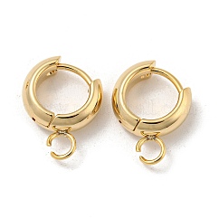 201 accesorios para pendientes de aro huggie de acero inoxidable, Con lazo horizontal y pasador de acero inoxidable quirúrgico 316, real 24k chapado en oro, 11x4mm, agujero: 2.5 mm, pin: 1 mm.