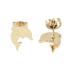 Boucles d'oreilles à tige en acier inoxydable 304 plaqué sous vide PVD pour femmes&nbsp;EJEW-A048-45A-G