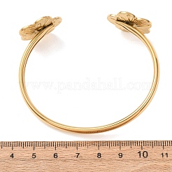 Bracelets manchettes ouverts en acier inoxydable 304&nbsp;BJEW-F546-01A-G