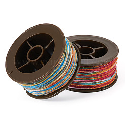 2 Rolle 2 Farben segmentgefärbte runde Polyester-Drehschnüre&nbsp;OCOR-TA0003-65B