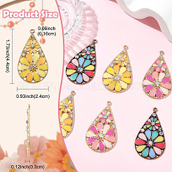 6 pz 3 colori ciondoli in lega di smalto&nbsp;FIND-YW0009-99