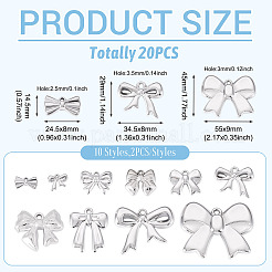 20 pendentif en plastique CCB de 10 styles&nbsp;CCB-TA0001-19A