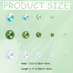 Sets aus Harz-Strassen und ABS-Cabochons&nbsp;RESI-WH0029-51C