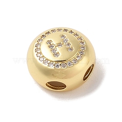 Placage en rack pendentifs en laiton et zircone cubique&nbsp;KK-Z047-07G-H-RS