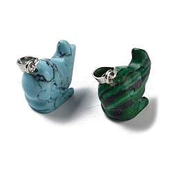 Pendentifs en pierres précieuses mixtes naturels et synthétiques&nbsp;G-B068-03P