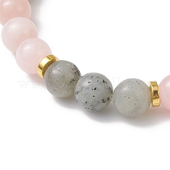 Pulseras elásticas para mujer con cuentas de jade mashan natural&nbsp;BJEW-JB12831