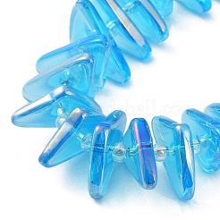 Placcare trasparente perle di vetro fili&nbsp;EGLA-R114-01G