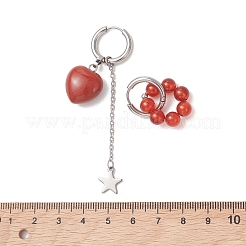 Valentinstag-Herzohrringe aus Edelstahl 304&nbsp;EJEW-TA00799-02